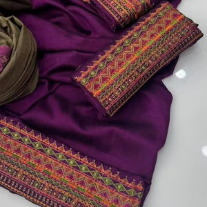 Salwar Kameez para Mujer, Vestido de Verano Indio y Pakistaní, Diseño Pintado a Mano, Tela de Lino para Ocasiones Formales - Product Image 4