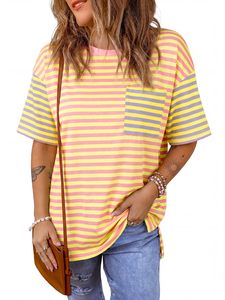 Nuevas camisetas de mujer de alta calidad, muy vendidas, de manga corta, holgadas, al por mayor de fábrica. - Product Image 5