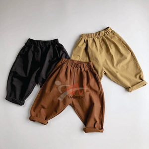 Pantalon tissé en forme de radis pour enfants, style littéraire, pour bébés garçons, collection printemps-automne - Product Image 5