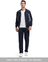 Conjunto Deportivo Transpirable Personalizado para Hombre, Pantalón Largo y Chaqueta con Media Cremallera, Color Sólido, 100% Algodón, Corte Regular, Bolsillos Laterales, Invierno