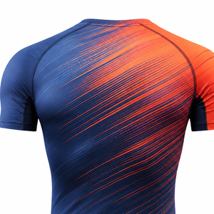 Ensemble de t-shirt de course et short de sport pour homme, vêtements de sport, entraînement physique, gym, tenue de sport, léger, séchage rapide, maille respirante - Product Image 4