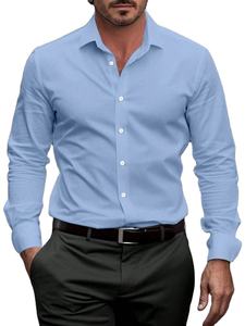 Camisa Formal de manga larga llegada precio barato alta calidad Casual moda transpirable venta al por mayor camisa sólida servicio OEM - Product Image 3