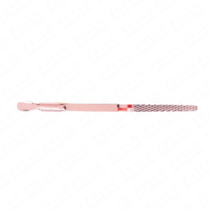 Pousse-cuticules rose en acier inoxydable et cuillère à éliminer les peaux mortes, ensemble d'outils de nail art pour manucure et pédicure professionnelle, vente en gros - Product Image 3