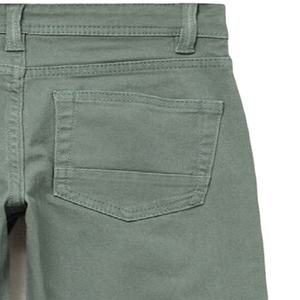 Pantalones Casuales para Niños, Corte Recto, Color Verde, Algodón con Elastano, Cierre de Cremallera, con Presillas para Cinturón, Cómodos, Transpirables, Ecológicos, para Uso Diario - Product Image 3