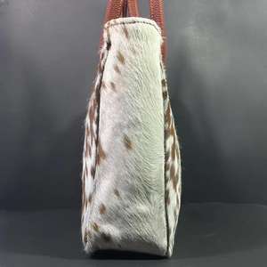 Sac fourre-tout vintage en cuir véritable fait main par un designer, en peau de vache à poils, couleur unie, broderie, sac à main pour femme, sac à bandoulière tendance LHTB-0090 - Product Image 2