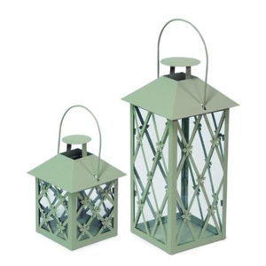 Vintage <b>Red</b> Metal <b>Candle</b> Lanterns Farmhouse Style Hanging & Tabletop Decorative Lanterns For Indoor Outdoor Home & Garden Decor - Product Image 2