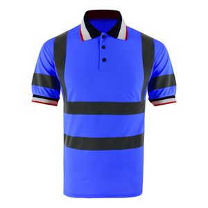 Camisetas Polo de Seguridad Reflectantes de Manga Corta para Hombre, Transpirables, de Algodón, Alta Visibilidad, Tallas Grandes, Venta al Por Mayor - Product Image 3