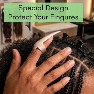 Outil professionnel de salon pour la pose d'extensions capillaires : Anneau de séparation des mèches avec séparateur d'ongles intégré pour un sectionnement rapide des cheveux - Product Image 6