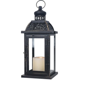 Exclusive Home Decorative Modern Looking Metal Candle <b>Lantern</b> In <b>Black</b> Finished Centerpiece For Wedding & Outdoor Decor - Product Image 1