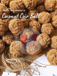 Pelota de fibra de coco para masticar para perros, pelota de cáscara de coco para masticar para perros, fabricante de juguetes ecológicos para mascotas de Vietnam ANGLE - Product Image 3