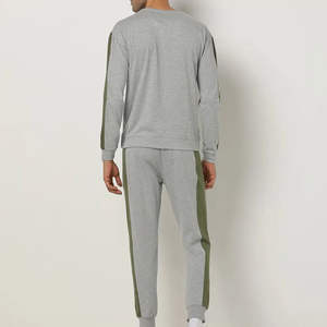 Chándales ajustados para hombre con logo personalizado, de forro polar técnico con franjas laterales, chándal de invierno de forro polar técnico - Product Image 3