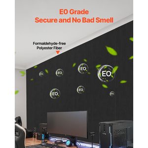 "5 Pack Acoustic <b>Panels</b> 47.2x23.6x0.4 Inch Self-Adhesive <b>Sound</b> <b>Proofing</b> Foam <b>Panels</b> for Walls (Polyester Fiber Villa - Product Image 4
