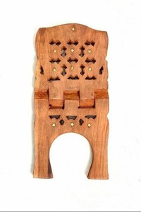 Modern Wooden <b>Quran</b> <b>Stand</b> with Adjustable Bookends Natural Finish Enhances Spiritual Atmosphere in Home/Mosque Settings - Product Image 2