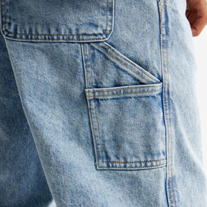 Vaqueros Baggy Rectos Personalizados de Estilo Urbano para Hombre, Vaqueros de Mezclilla de Algodón Oscuro Desgastado, Pantalones Vaqueros Vintage de Moda para Hombre - Product Image 2