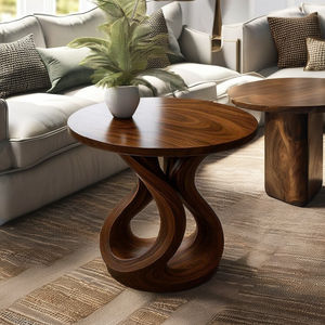 Mesa de Centro de Madera Maciza de Diseño Único y Moderno para Sala de Estar, Hecha a Mano en Vietnam, Luxali - Product Image 1
