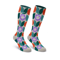 Chaussettes de sport tricotées en gros pour hommes, femmes et unisexe, antidérapantes, à motif lettres, couleurs personnalisées, logo, chaussettes de compression douces