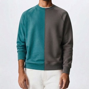 เสื้อสเวตเชิ้ตแขนยาวผู้ชาย สีเทาอมเขียว คอวี แขนเสื้อแบบแร็กแลน ทรงปกติ ผ้าถัก สวมใส่สบายๆ สำหรับฤดูใบไม้ร่วง - Product Image 1