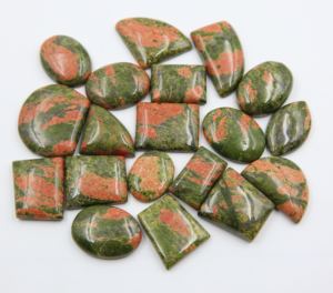 Lote de Cabujones de Unakita Natural, Precio al por Mayor, Cristales de Alta Calidad, Cabujones Sueltos para Hacer Joyería - Product Image 1