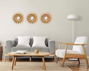 High Quality Modern Round <b>Wall</b> <b>Mirror</b> Creative Metal <b>Wall</b> Art <b>Mirror</b> for Home Office Living Room Bedroom Decoration At Good Rate - Product Image 1