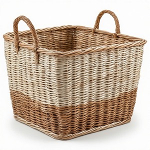 Premium Eco-Friendly Natural Seagrass Storage <b>Basket</b> with Handles Durable for Kitchen <b>Bathroom</b> Use Promoting Sustainable Living - Product Image 3