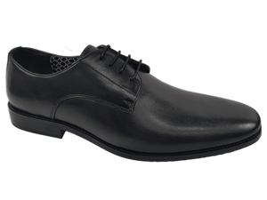 Chaussures habillées noires en peau de mouton à bout pointu pour hommes Dlords, style Oxford à enfiler, pour le bureau et la carrière, toutes saisons, couleur unie, semelle extérieure en TPR, EVA - Product Image 1
