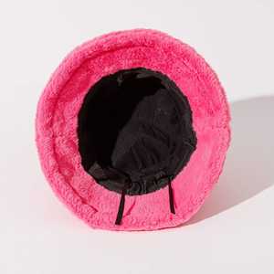 Sombrero de Pescador SIDDIQUI HOSINEX para Mujer, de Piel Sintética, Laminado, Casual, de Felpa, Sin Costuras, Teñido, Lavado, Desgarrado, Cálido para Invierno, con Lazo - Product Image 3