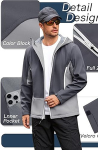 Eleva tu Estilo con la Serie LUCIVA Vanguard: Chaqueta Softshell Multiterreno con Cuello Alto, Logotipo Frontal y Corte Ajustado - Product Image 4