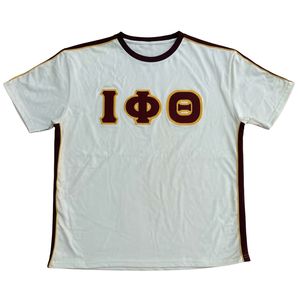 Camiseta Premium Blanca Iota Phi Theta, Color Marrón Grisáceo, Ropa Griega, Camiseta de Fraternidad, Estilo Casual, Corte Clásico - Product Image 1