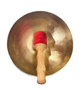 Cuenco Tibetano de Metal Hecho a Mano, Cuenco de Sonido Terapéutico Redondo Pulido con Mazo de Madera para Meditación, Regalo - Product Image 1