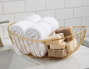 Premium Modern <b>Gold</b> Wire Bowl <b>Storage</b> <b>Basket</b> For Home Decoration And Organizing Tabletop Essentials - Product Image 5
