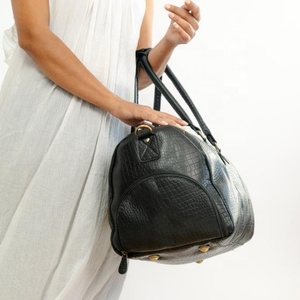 Top qualité Crocodile motif Vintage pleine fleur en cuir de vachette sac polochon en cuir véritable grande capacité voyage bagages sacs - Product Image 4