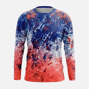 เสื้อยืดตกปลาแขนยาวสำหรับแข่งขัน สีน้ำเงิน รุ่นใหม่ล่าสุด ลดราคาพิเศษ ผลิตจากโพลีเอสเตอร์ 88% สแปนเด็กซ์ 12% ขายส่งเสื้อผ้าตกปลา - Product Image 5