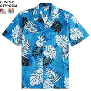 Casual Summer Breathable Single-Breasted 100% <b>Polyester</b> <b>Shirts</b> for Men - Product Image 2
