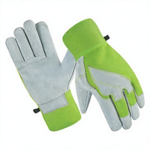 Gants de mécanicien confortables en cuir de vachette pleine fleur, renforcés, pour la protection industrielle des mains, gants de travail souples - Product Image 2