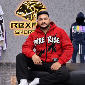 Custom Unisex Oversized <b>Zip</b> Up <b>Hoodie</b> Heavyweight Fleece Graphic Print Streetwear Jacket With Kangaroo <b>Pocket</b> Custom Label Style - Product Image 2
