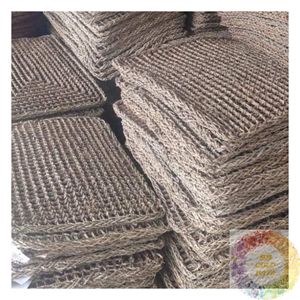 Alfombra Tejida Cuadrada de Bambú, Decoración para el Hogar, Fibra Natural, Hecha a Mano, para Sala de Estar, Dormitorio, Entrada y Estilo Rústico - Product Image 4