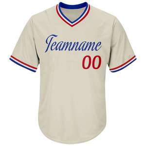 Camiseta de Béisbol Personalizada Unisex para Adultos, Manga Corta, Cuello en V, Nombre del Equipo 00, Bordado Tackle Twill, Transpirable, Poliéster - Product Image 6