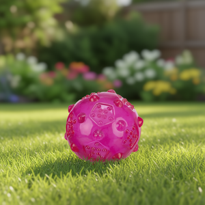 Pelota de Goma Termoplástica de 7 cm, Color Rosa, Juguete para Perros - Product Image 3