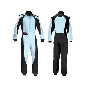 Men's Black <b>Red</b> Full Sleeve Racing Jumpsuit Color Blocked Breathable Polyester One Piece <b>Suit</b> for Auto Karting Motorsport - Product Image 2