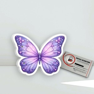 Paleta de Pestañas Magnética de Acrílico Personalizada con Diseño de Corazón de Mariposa Morada, Paleta de Extensión de Pestañas de Marca Privada - Product Image 2