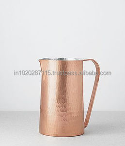 Stylish hammered copper jug with artisan finish adding timeless <b>charm</b> to both modern and traditional household settings - Product Image 4