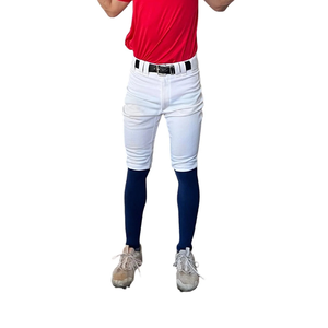Mangas de compresión para piernas de béisbol unisex azul marino de alta calidad, transpirables, de mezcla de elastano, para soporte de hinchazón, para todas las estaciones. - Product Image 2