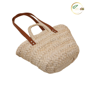 Natural Jute Picnic Tote Bag with <b>Soft</b> Handles Heavy Duty Eco Friendly Outdoor Carry Bag - Product Image 2