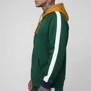 Sweat-shirts à capuche unisexes personnalisés OEM ODM pour l'hiver, coupe ample, logo personnalisé, 100% coton, surdimensionnés, brodés, numériques, bicolores, teints unis - Product Image 3
