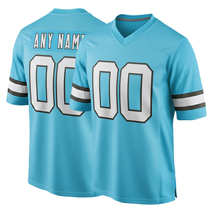 Maillot de football américain imprimé personnalisable à manches courtes, respirant et à séchage rapide, en polyester, unisexe, taille adulte, grandes tailles - Product Image 1