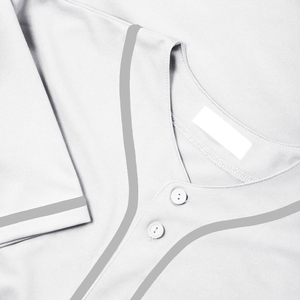 Camiseta de Béisbol Unisex de Alta Calidad al por Mayor - Logotipo del Equipo Personalizado en la Parte Delantera, Talla Grande, Sólida, Transpirable, Antibacteriana, Ropa Deportiva - Product Image 3