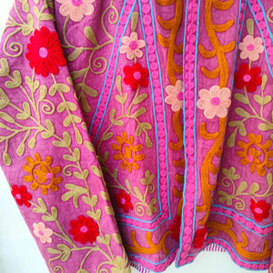 Handmade Women's Vintage Suzani Embroidery Woven Velvet Breathable Eco-Friendly <b>Mandarin</b> <b>Collar</b> Boho Winter Wear <b>Jacket</b> - Product Image 6