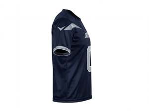 Wholesale Mens Football Jersey Custom Sublimated Sportswear <b>Navy</b> Blue Athletic <b>Tops</b> Short Sleeve Mesh Training Shirt Moisture - Product Image 5