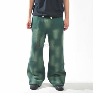 Mens Regular Fit 100% Cotton Winter Sweatpants Straight Leg Drawstring Joggers Breathable Casual <b>Pants</b> OEM Wholesale - Product Image 2