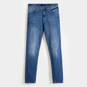 Jeans de Mezclilla para Hombre de Alta Calidad, Corte Regular, Lavado a la Piedra, Estilo Urbano, con Múltiples Bolsillos, Personalizables - Product Image 1